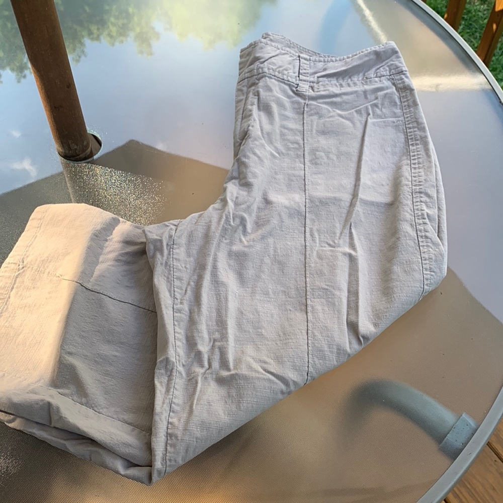 Carolina Blues size 12 stretch crops khaki color